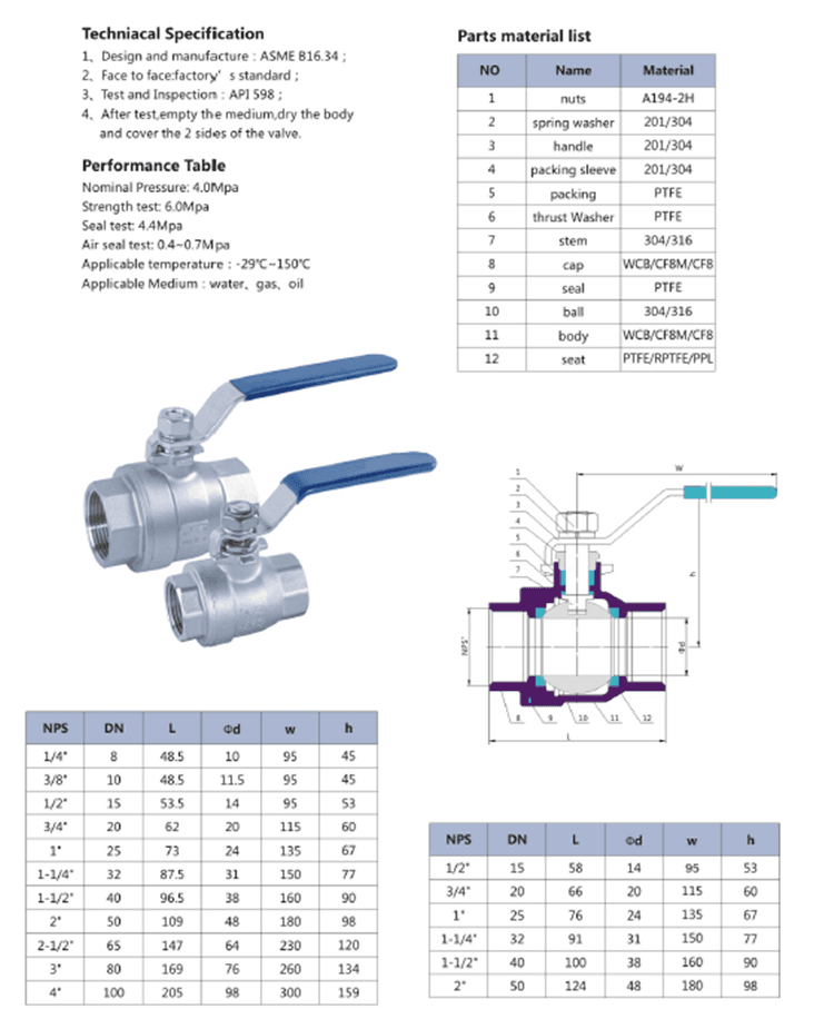 2-Piece Ball Valve - Image 1