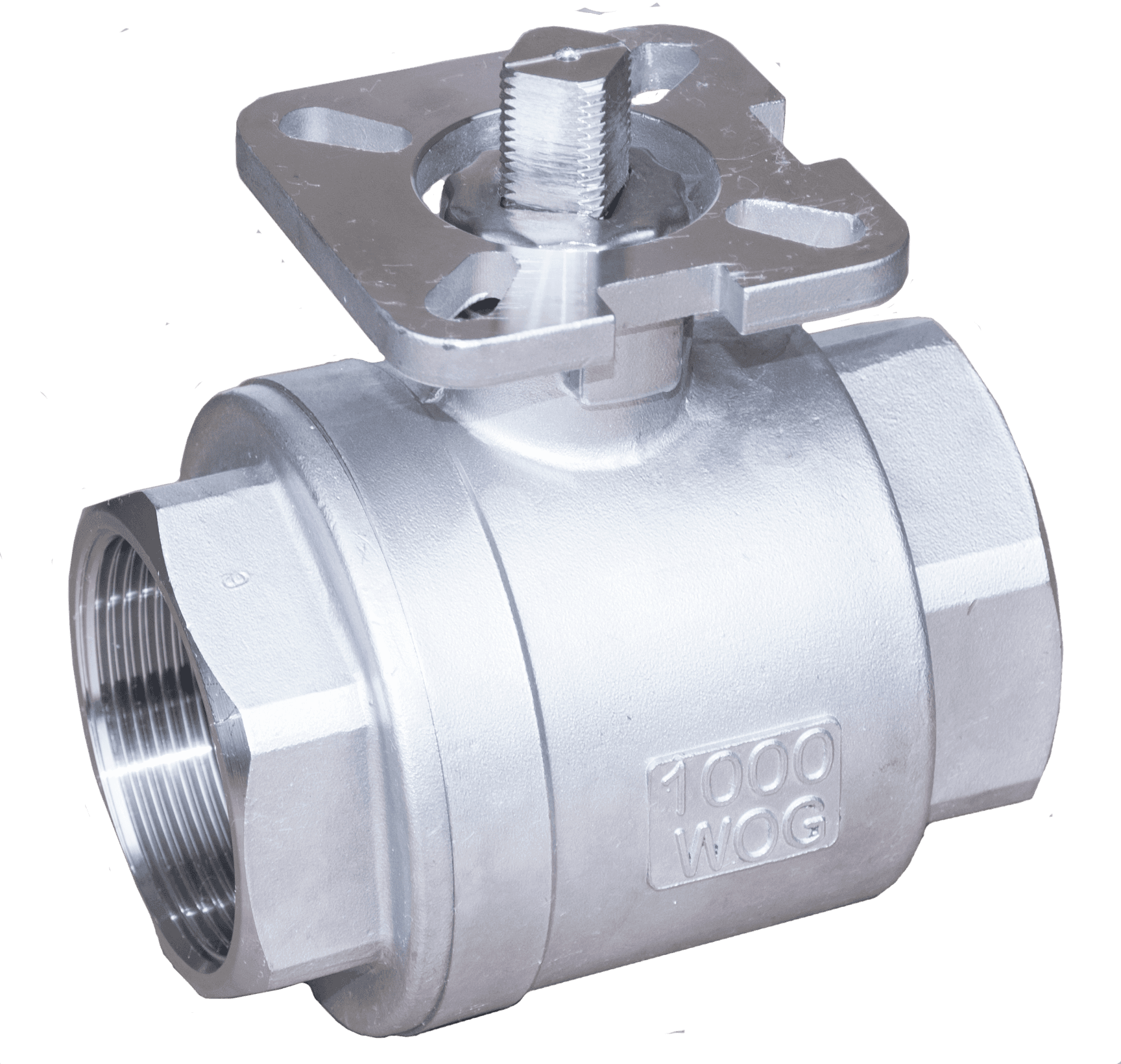 2PC Threaded High Mounting Pad Ball Valve - Image 1