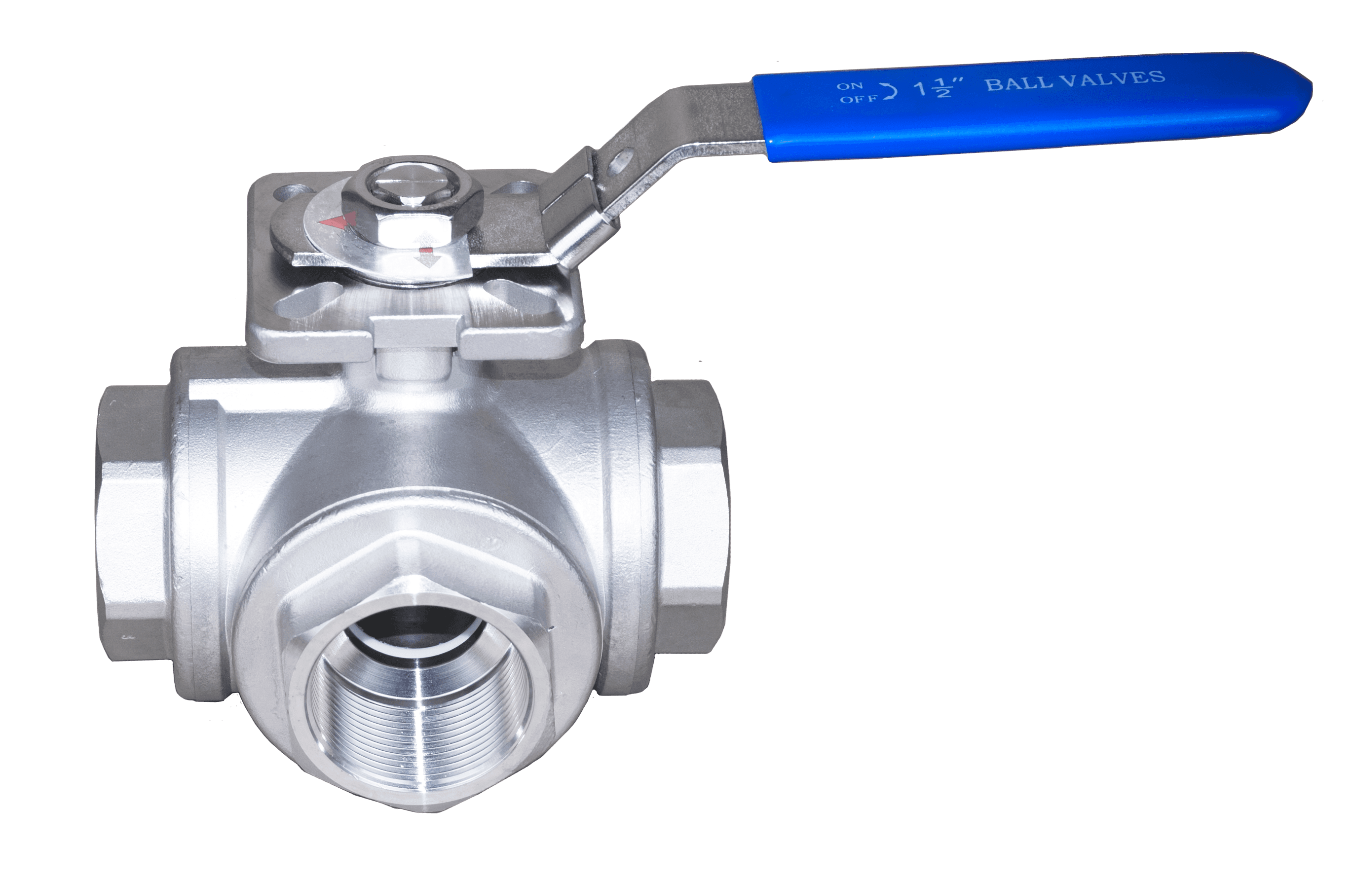 3-Way High Mounting Pad Ball Valve With Handle - Image 2