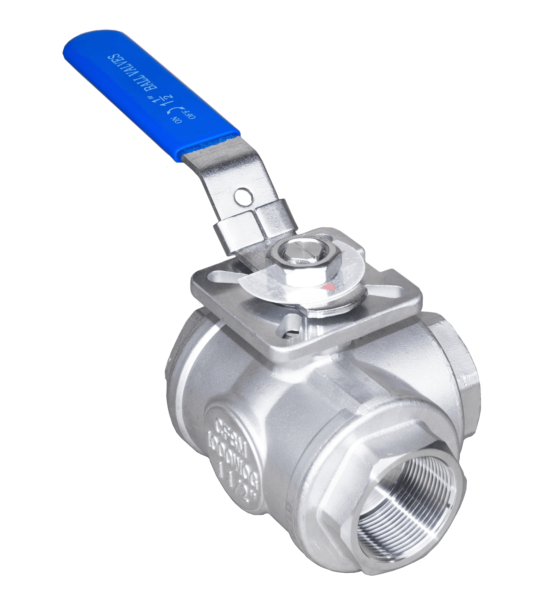 3-Way High Mounting Pad Ball Valve With Handle - Image 4
